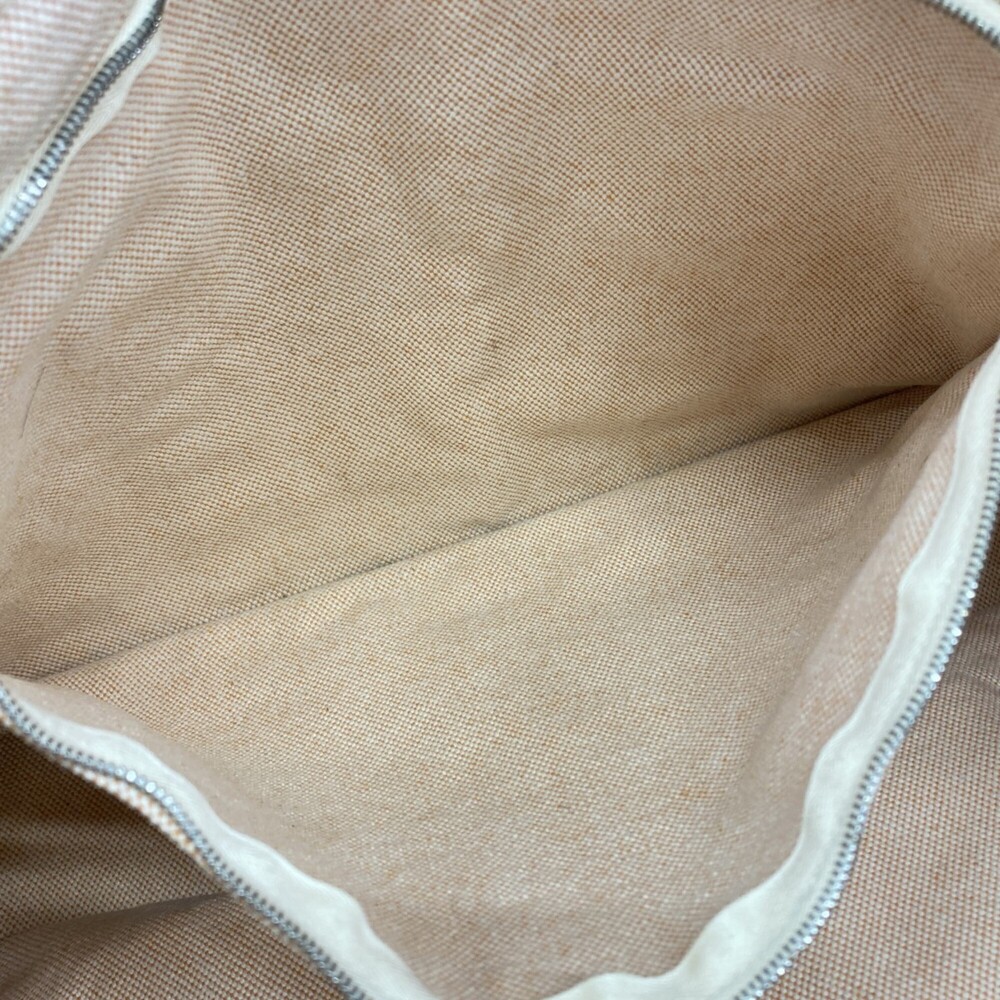 Hermes New Fool Tote MM Canvas Bag Orange White Women's - Picture 10 of 12